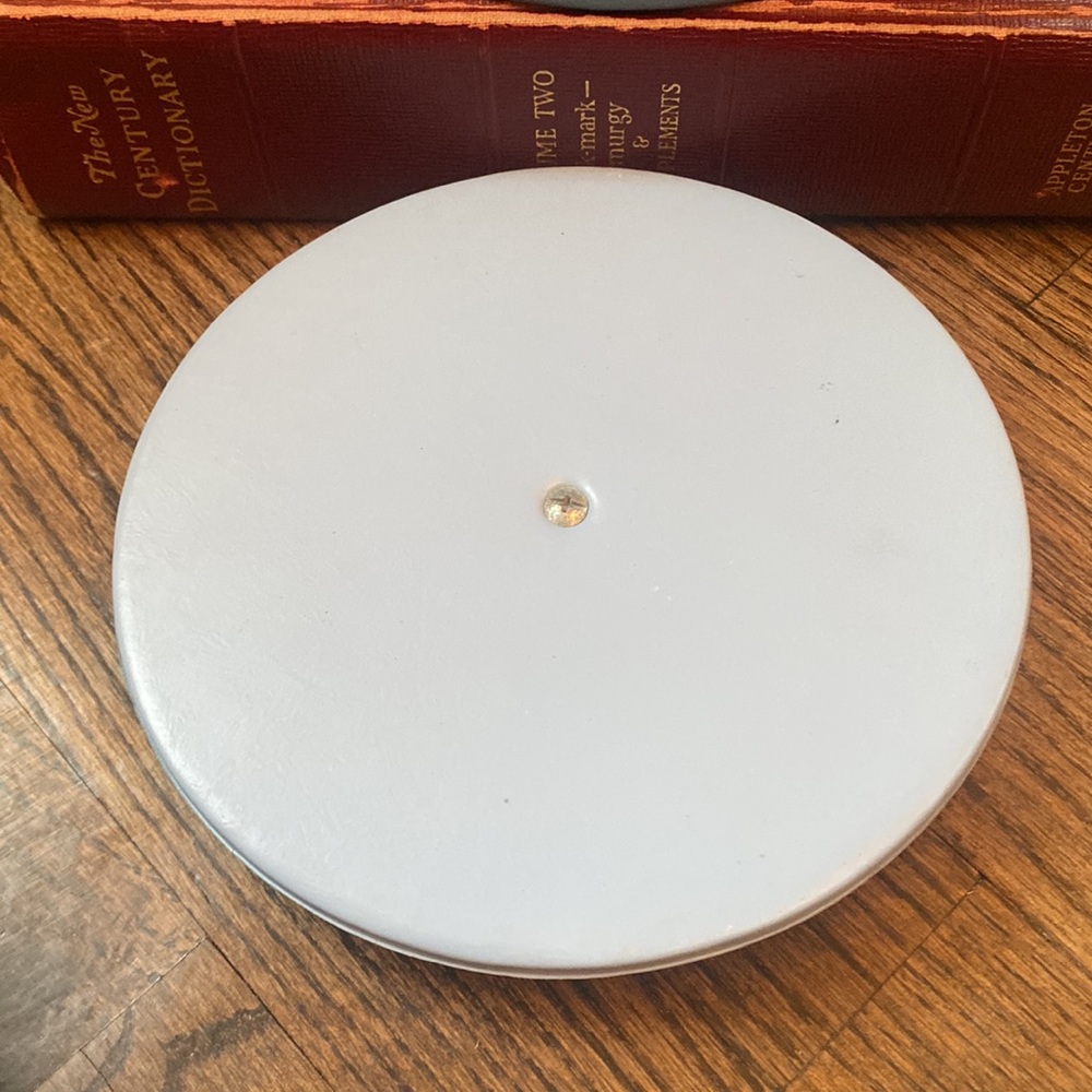 Vintage ice bucket blue faux leather /bring this as a hostess gift with a bottle - Picture 4 of 6